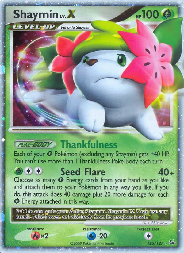 Shaymin LV.X #126 – Platinum card