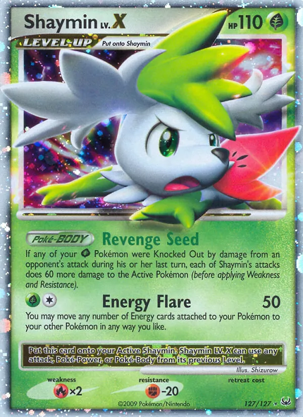 Shaymin LV.X #127 – Platinum card