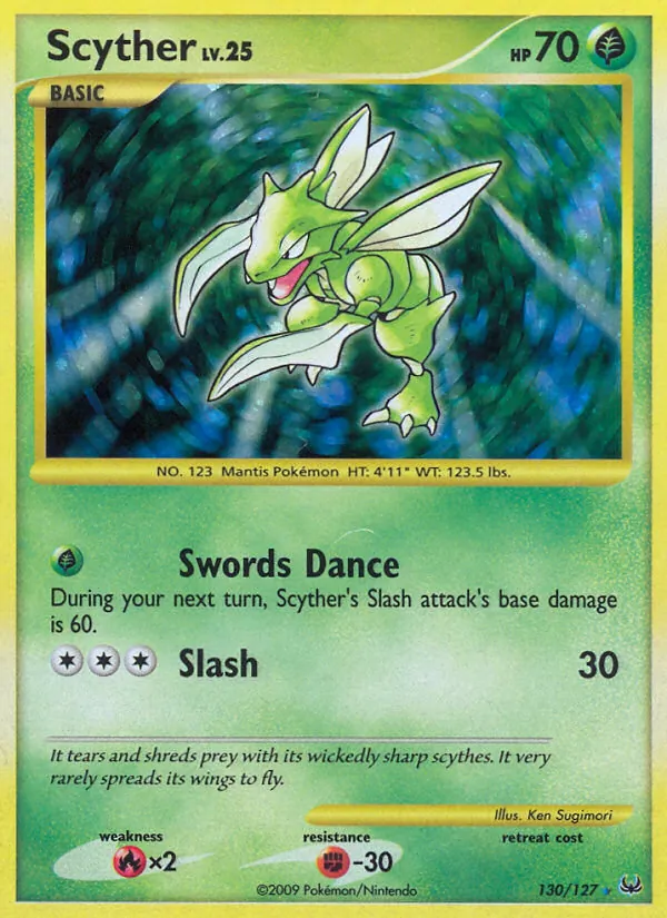 Scyther #130 – Platinum card