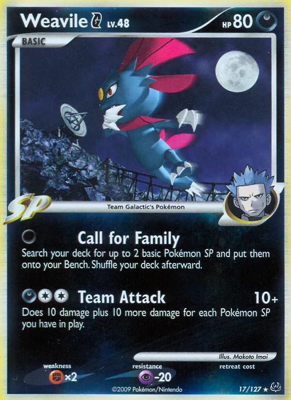 Weavile G #17 – Platinum card
