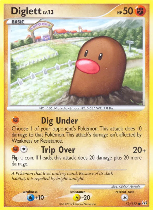 Diglett #72 – Platinum card