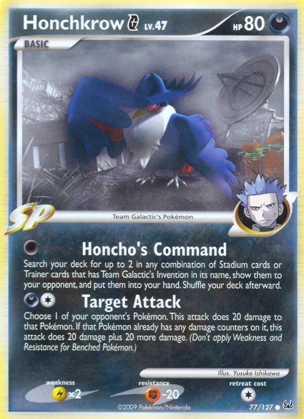 Honchkrow G #77 – Platinum card