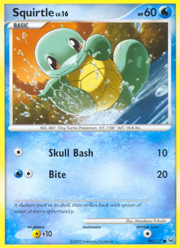 Squirtle #96 – Platinum card