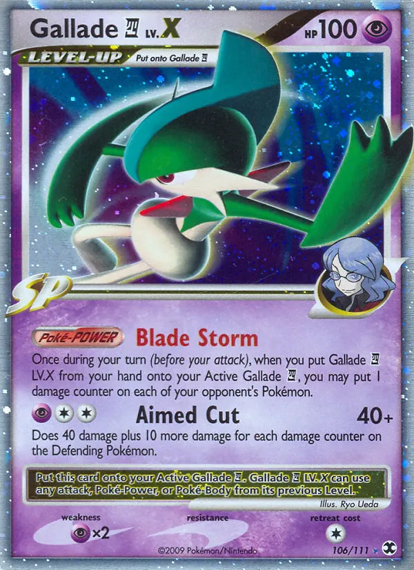 Gallade E4 LV.X #106 – Rising Rivals card