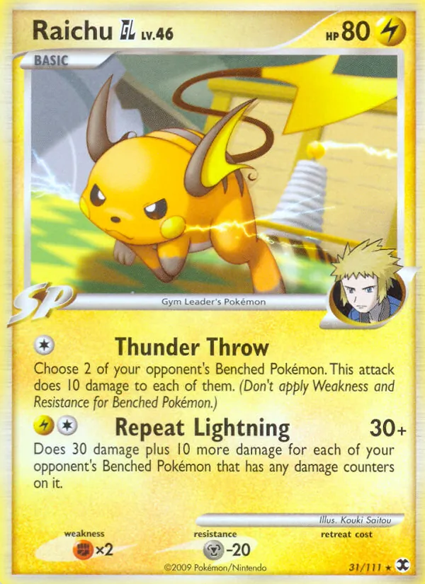 Raichu GL #31 – Rising Rivals card
