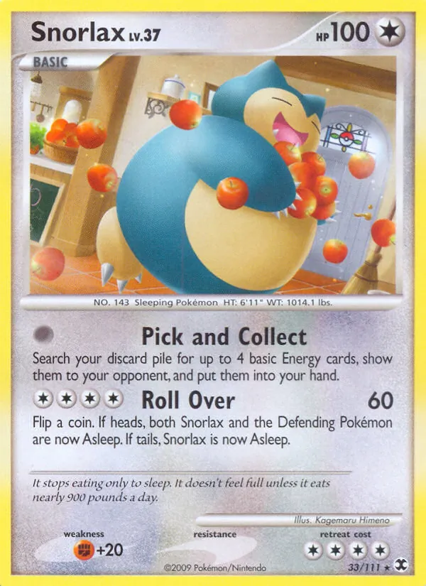 Snorlax #33 – Rising Rivals card