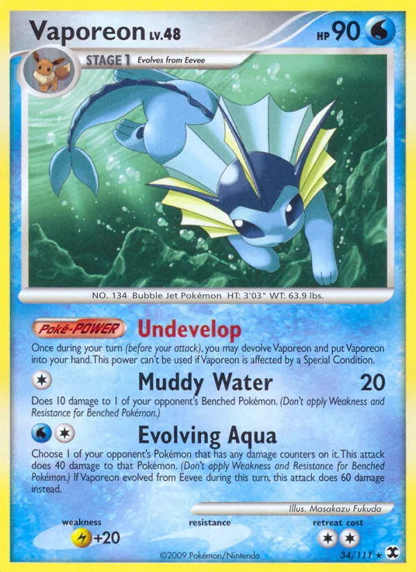 Vaporeon #34 – Rising Rivals card
