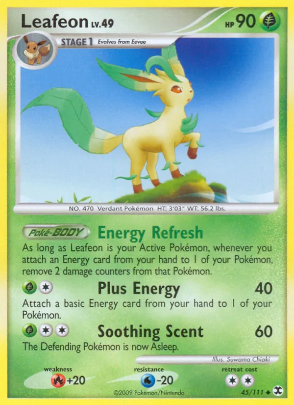 Leafeon #45 – Rising Rivals card