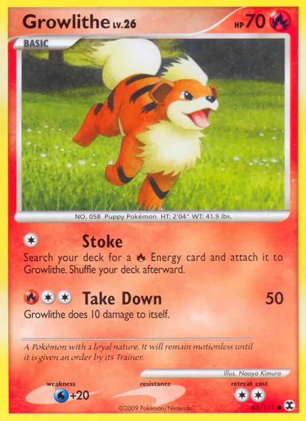 Growlithe #63 – Rising Rivals card