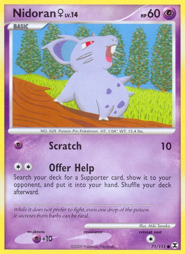 Nidoran ♀ #71 – Rising Rivals card