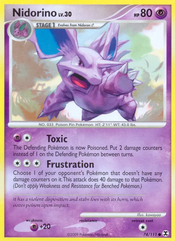 Nidorino #74 – Rising Rivals card