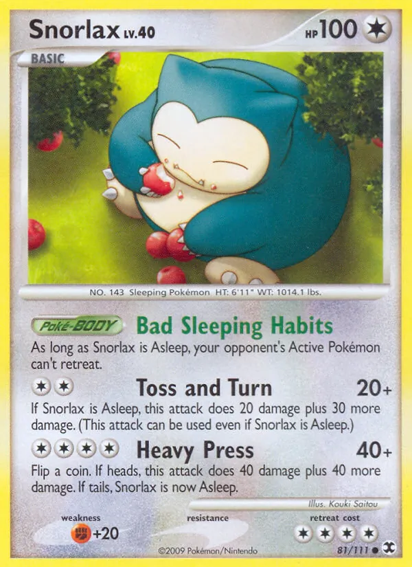 Snorlax #81 – Rising Rivals card