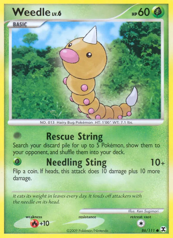 Weedle #86 – Rising Rivals card