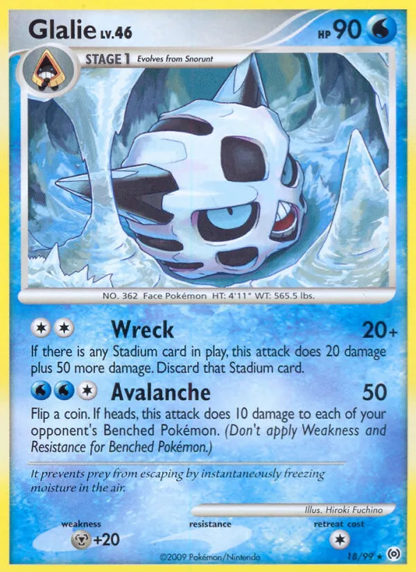 Glalie #18 – Arceus card