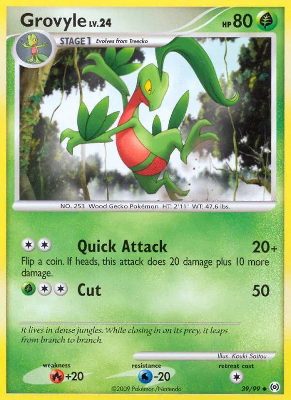 Grovyle #39 – Arceus card