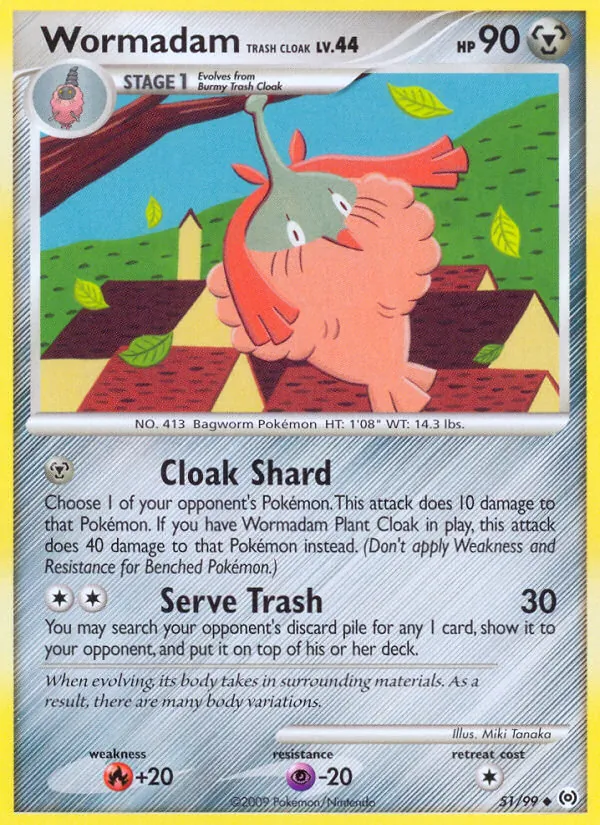Wormadam Trash Cloak #51 – Arceus card