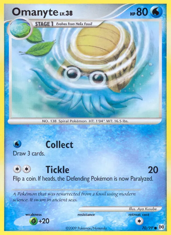 Omanyte #70 – Arceus card