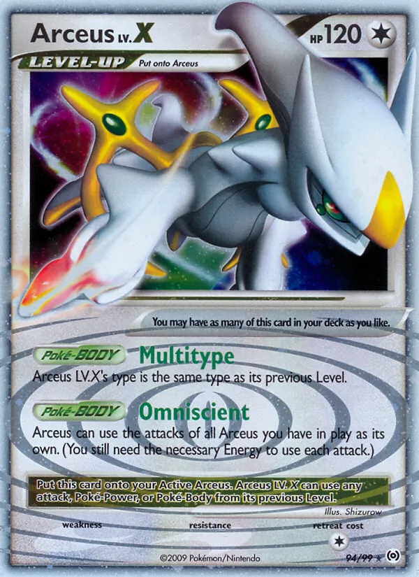 Arceus LV.X #94 – Arceus card
