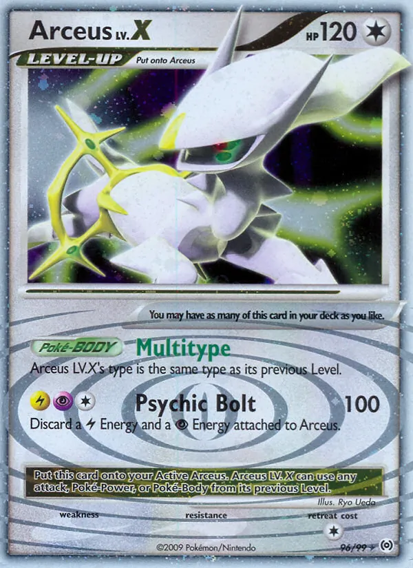 Arceus LV.X #96 – Arceus card