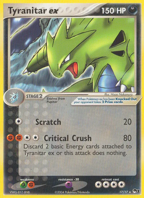 Tyranitar ex #17 – POP Series 1 card