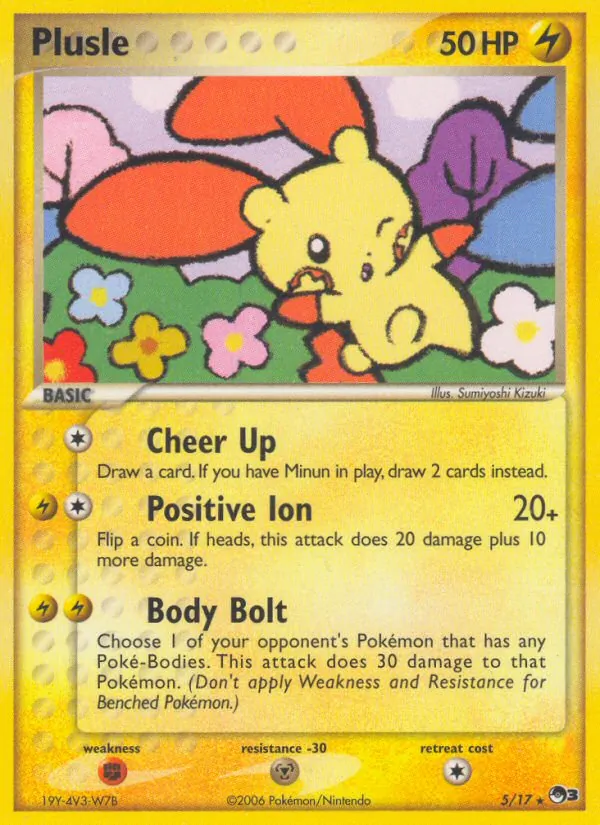 Plusle #5 – POP Series 3 card