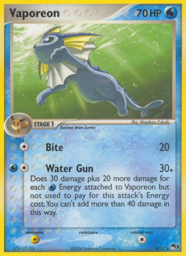 Vaporeon #6 – POP Series 3 card