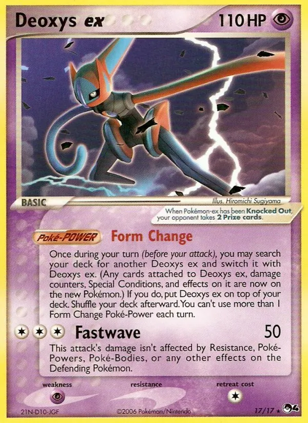 Deoxys ex #17 – POP Series 4 card