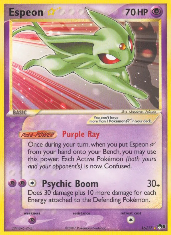 Espeon ★ #16 – POP Series 5 card