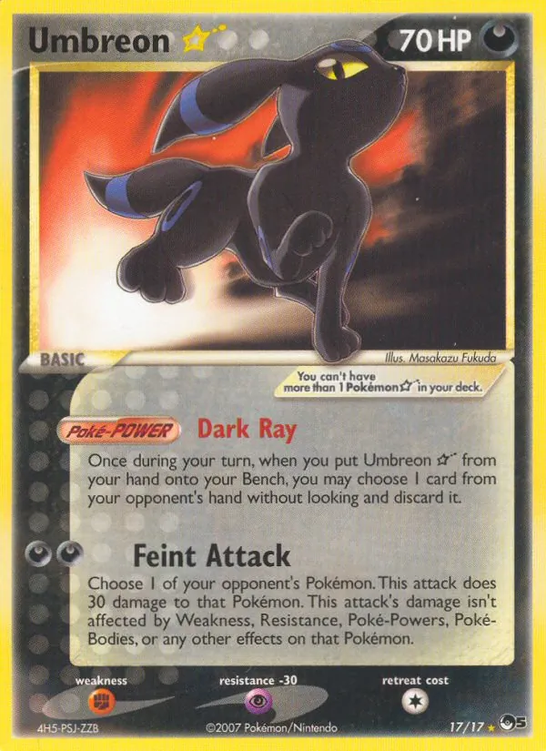 Umbreon ★ #17 – POP Series 5 card