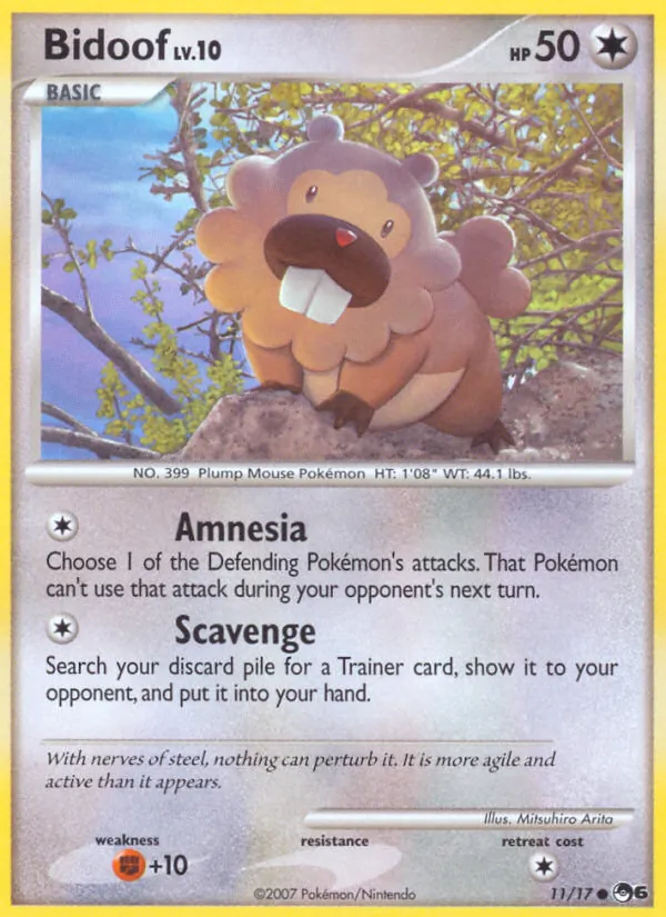 Bidoof #11 – POP Series 6 card