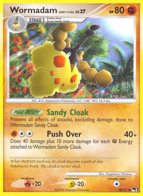 Wormadam Sandy Cloak #10 – POP Series 7 card