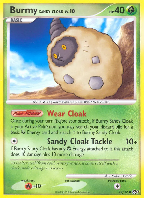 Burmy Sandy Cloak #12 – POP Series 7 card
