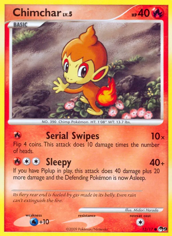 Chimchar #13 – POP Series 9 card
