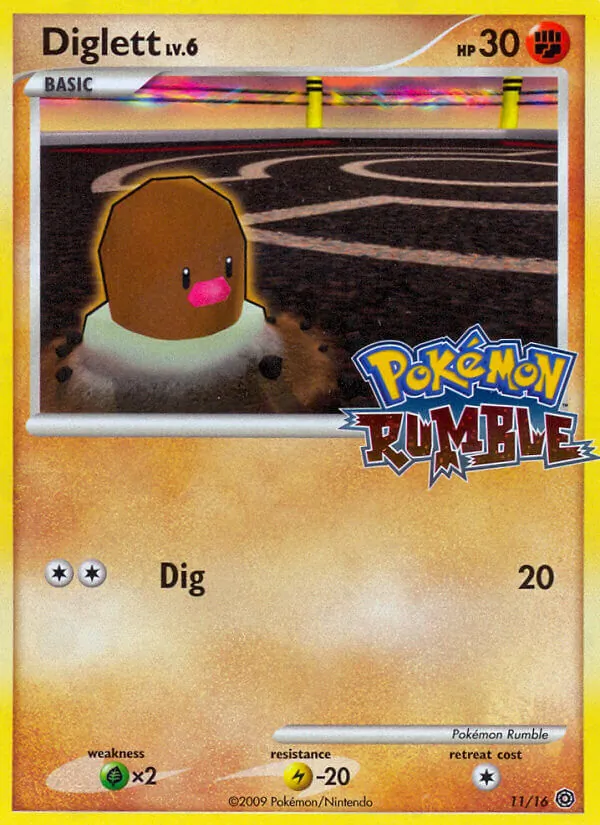 Diglett #11 – Pokémon Rumble card