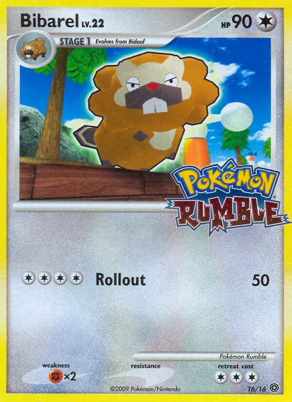 Bibarel #16 – Pokémon Rumble card
