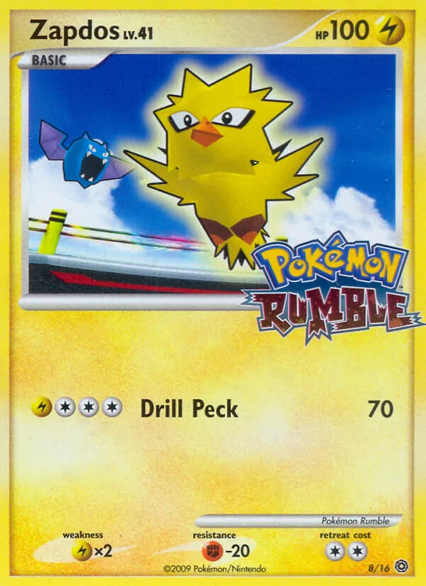 Zapdos #8 – Pokémon Rumble card