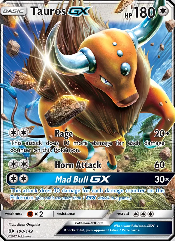 Tauros GX #100 – Sun & Moon card