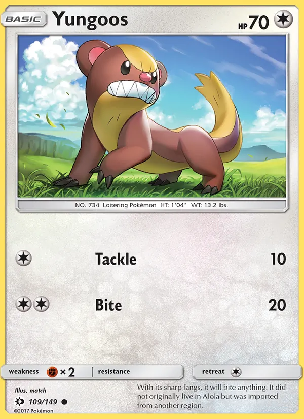 Yungoos #109 – Sun & Moon card