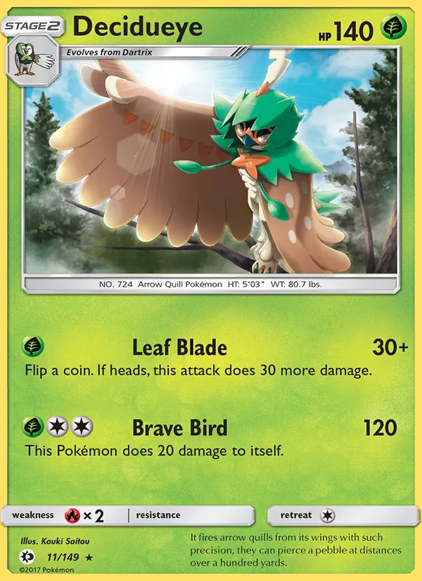 Decidueye #11 – Sun & Moon card