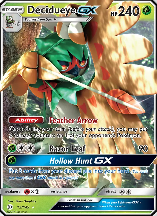 Decidueye GX #12 – Sun & Moon card