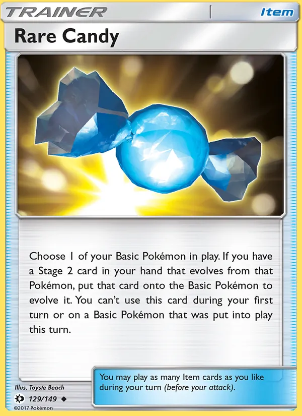 Rare Candy #129 – Sun & Moon card