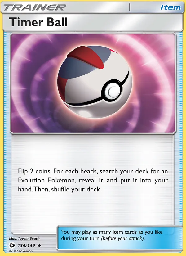 Timer Ball #134 – Sun & Moon card