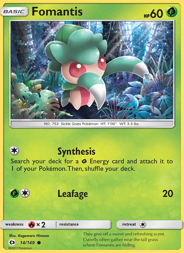 Fomantis #14 – Sun & Moon card