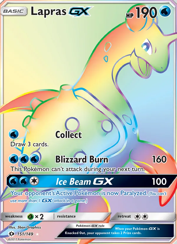 Lapras GX #151 – Sun & Moon card