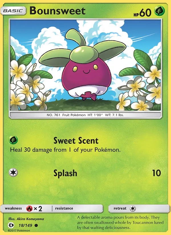 Bounsweet #18 – Sun & Moon card