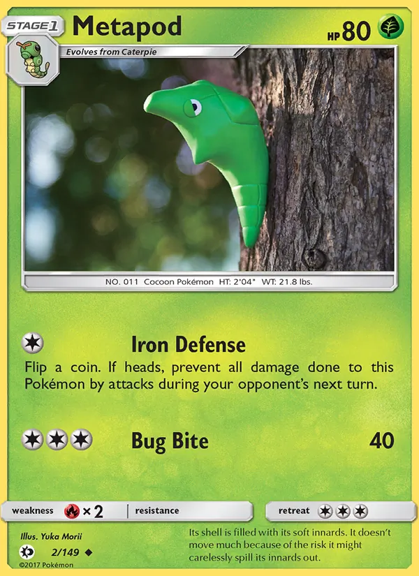 Metapod #2 – Sun & Moon card