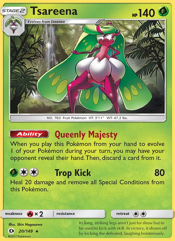 Tsareena #20 – Sun & Moon card