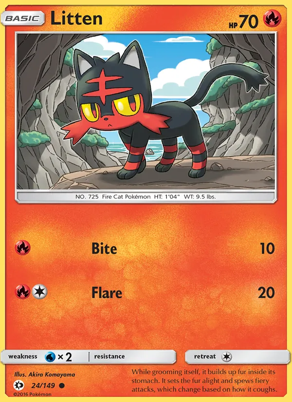 Litten #24 – Sun & Moon card