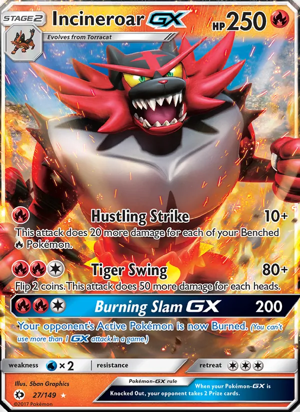 Incineroar GX #27 – Sun & Moon card