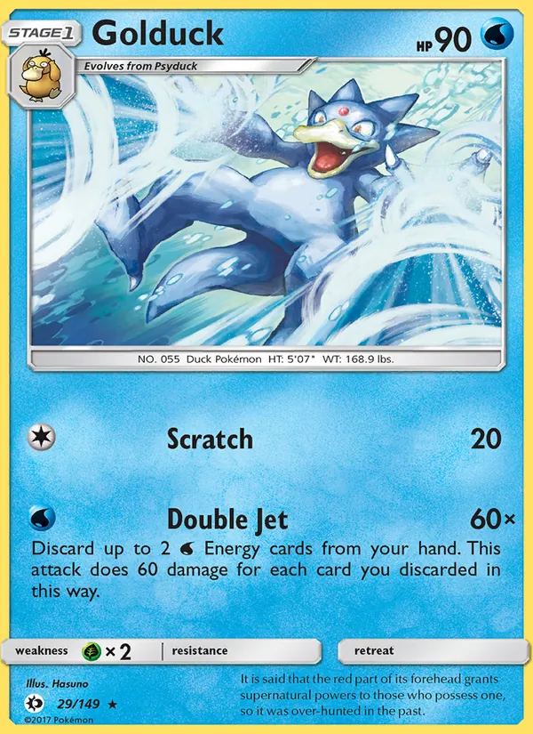 Golduck #29 – Sun & Moon card